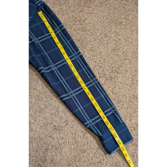 Fair Harbor Dunewood Navy Blue Plaid Flannel Shirt Men's Large - Picture 6 of 6